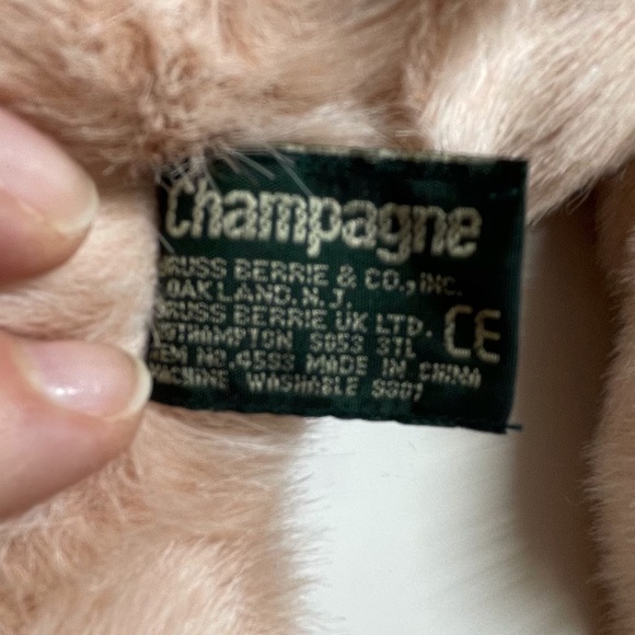 Russ Berrie Champagne 15” Pink Plush Teddy Bear - Picture 5 of 6